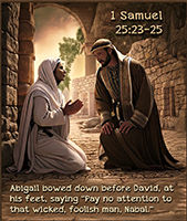 Warren Camp's Scripture picture of 1 Samuel 25:23–25