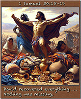 Warren Camp's Scripture picture of 1 Samuel 30:18–19 NIV'