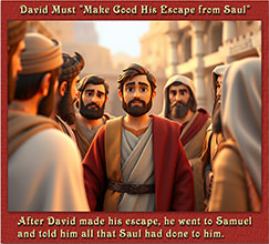David preparing to escape from Saul