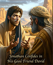 Warren Camp's Scripture picture of Jonathan confiding in David