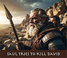 Warren Camp's Scripture picture of Saul trying to kill David