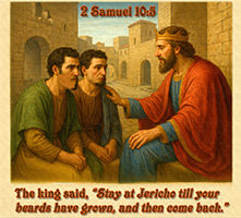 Warren Camp's custom-created Scripture picture of 2 Samuel 10.5 NIV