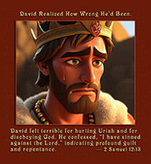 David confessing, 'I have sinned against the Lord'