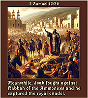 The victory David achieved over the city of Rabbah