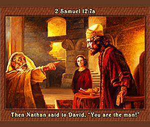 Nathan telling David, 'You are the man!'