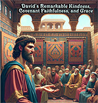 A custom-created Scripture picture of David's kindness to Mephibosheth