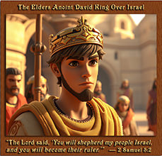 The elders anointing David king over Israel