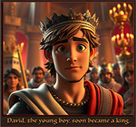 Artwork of young boy, David, from Sunday School Works!