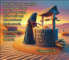 Warren's custom Scripture artwork of 2 Samuel 17:19