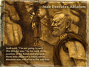 Warren's custom Scripture artwork of 2 Samuel 18:14