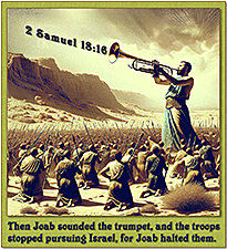 Warren's custom Scripture artwork of 2 Samuel 18:16