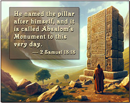 Warren's custom Scripture artwork of 2 Samuel 18:18
