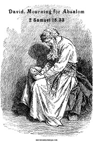 An anonymous engraving of David, mourning for Absalom