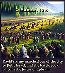Warren's custom Scripture artwork of 2 Samuel 18:6