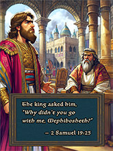 Click to enlarge Warren's custom Scripture picture of 2 Samuel 19:25. Warren's custom Scripture artwork of 2 Samuel 19:25