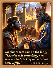 Click to enlarge Warren's custom Scripture picture of 2 Samuel 19:30. Warren's custom Scripture artwork of 2 Samuel 19:30