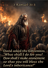 Warren's custom Scripture artwork of 2 Samuel 21:3