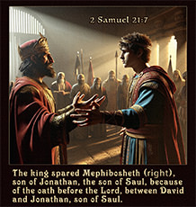 Warren's custom Scripture artwork of 2 Samuel 21:7