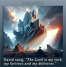 Warren's custom Scripture artwork of 2 Samuel 22:2