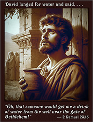 Warren's custom Scripture artwork of 2 Samuel 23:15