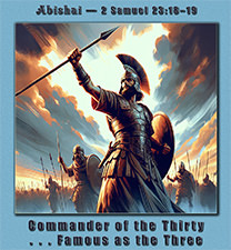Warren's custom Scripture artwork of 2 Samuel 23:18–19