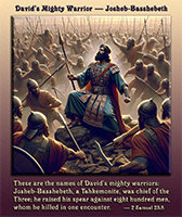 Warren's custom Scripture artwork of 2 Samuel 23.8