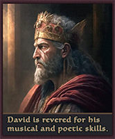 Warren's custom Scripture artwork of David, compliments of biblepics.co.