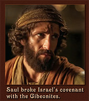 Warren's custom Scripture artwork of Saul, who killed the Gibeonites
