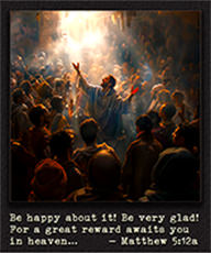 Click to enlarge this Scripture picture of Matthew 5:12a NIV. Warren's Scripture picture of Matthew 5:12a NIV