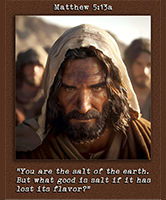 Click to enlarge this Scripture picture of Matthew 5:13a NIV. Warren's Scripture picture of Matthew 5:13a NIV