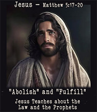 Warren's image of Jesus teaching 'Abolish v. Fulfill'